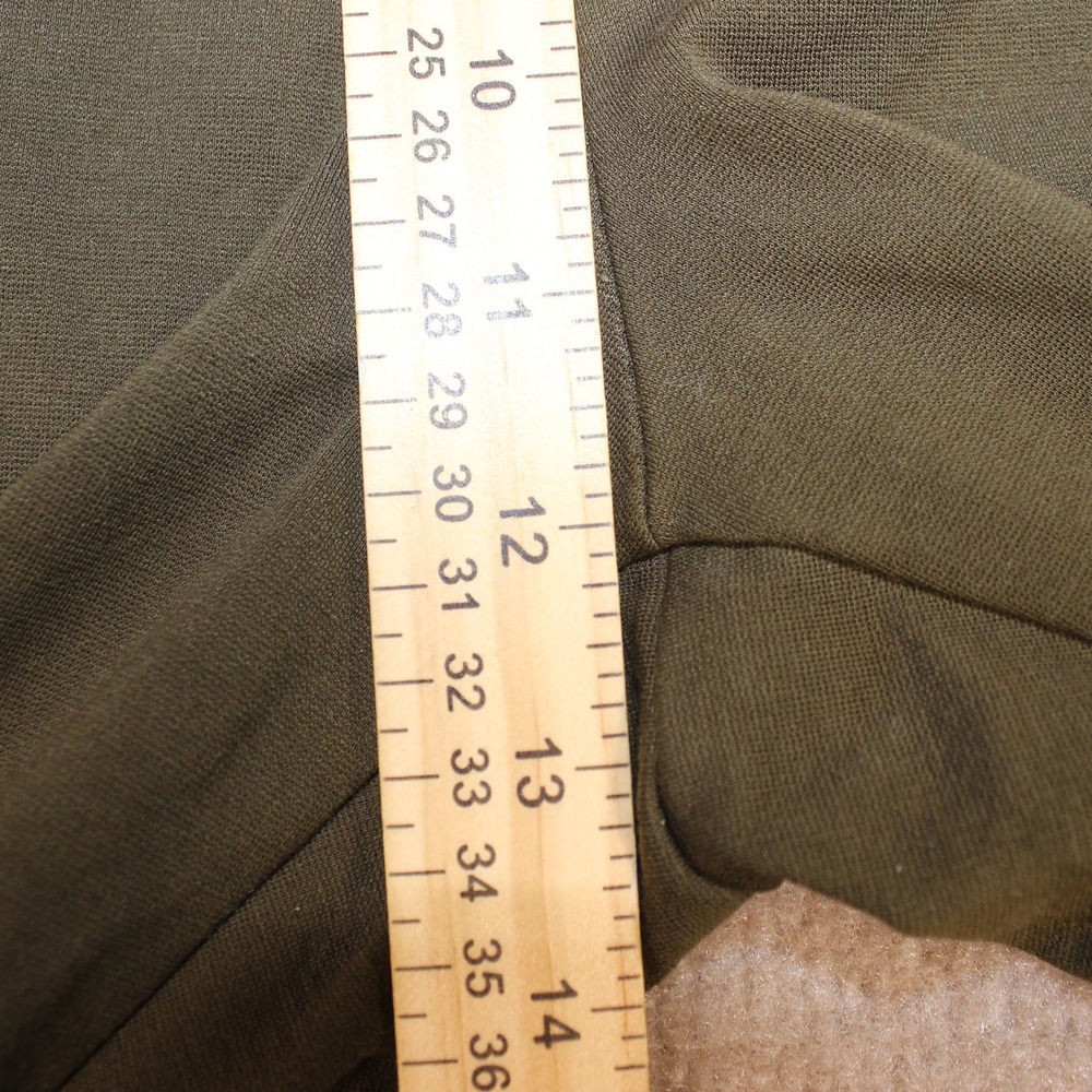 Dear Scarlett Olive Green Pull On Slim Leg Pants Plus Size 1X Stretch Ankle Slit - Picture 3 of 6